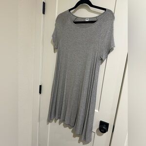 Gray T Shirt Dress, Medium